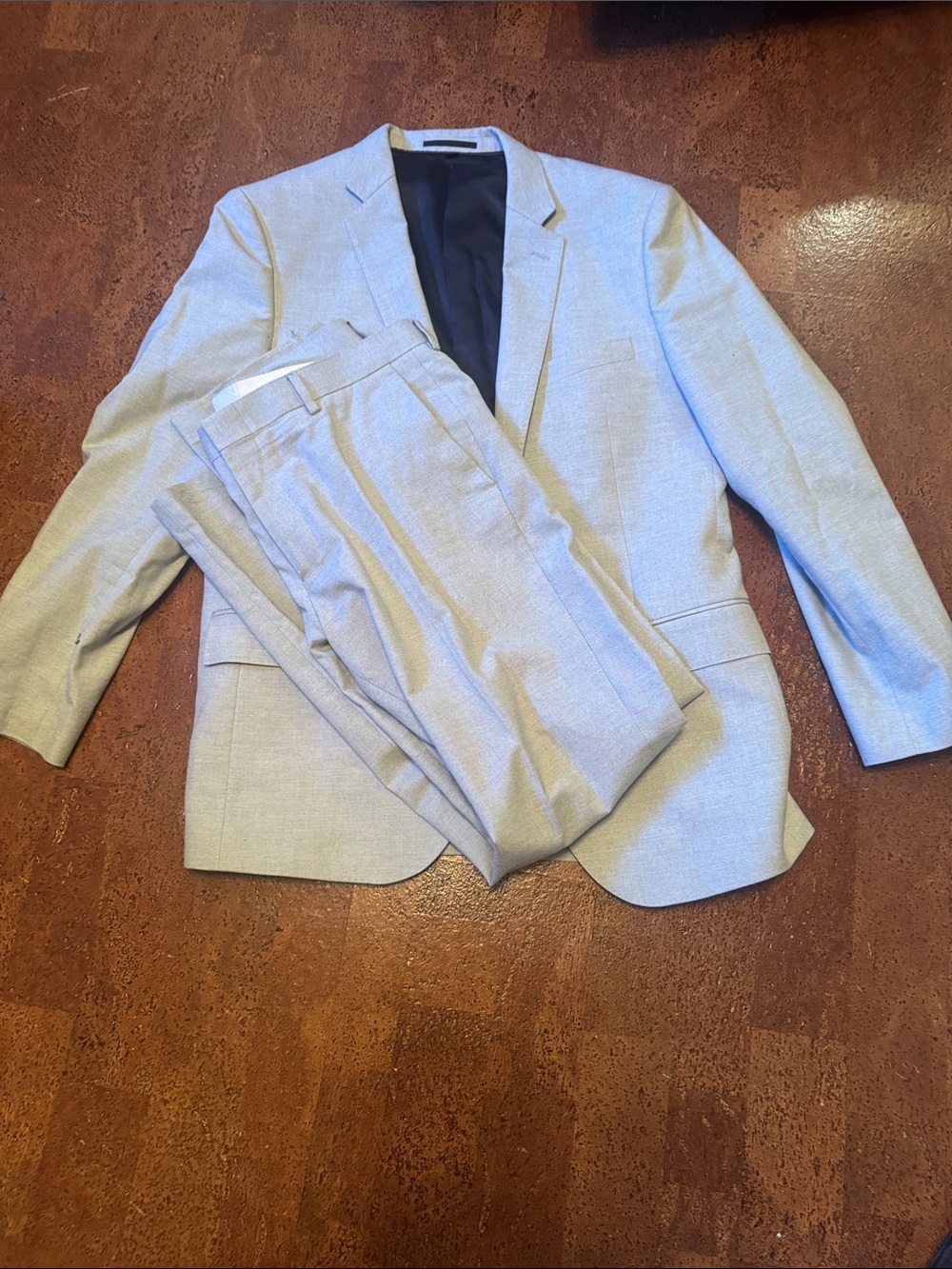 J.Crew Light Gray Men's Two-Piece Suit Jacket & Trousers